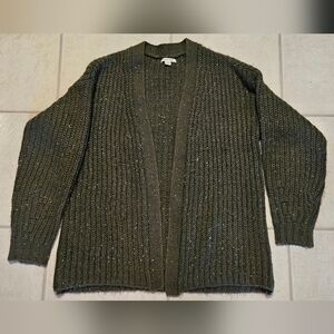 American Eagle Outfitters Speckled Knit Sweater Cardigan Distressed